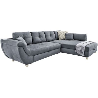 Ecksofa MACARIO 330 x 207 cm grau Ecksofa MACARIO 330 x 207 cm grau