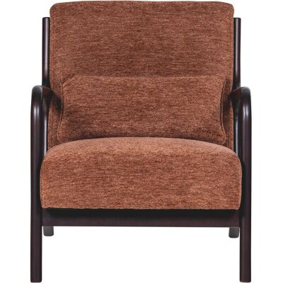 Sessel MARK Textil/Holz massiv 75 x 67 x 82 cm Rostbraun Sessel MARK Textil/Holz massiv 75 x 67 x 82 cm Rostbraun