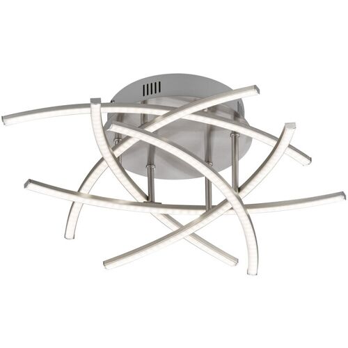FISCHER & HONSEL LED Deckenlampe CROSS TW 55 cm nickelfarbig