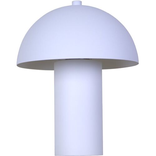 GLOBO Tischlampe BERT Metall Ø 20 cm Höhe 26 cm matt Weiß