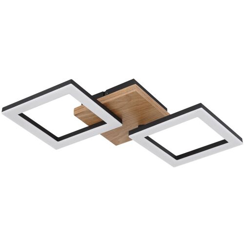 GLOBO LED Deckenlampe KERRY 46 x 22 cm Holzoptik