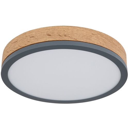 GLOBO LED Deckenlampe DORO 30 cm Holzoptik