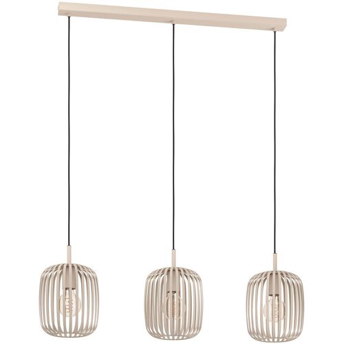 EGLO Retrofit Pendelleuchte ROMAZZINA 3-flg sandfarbig