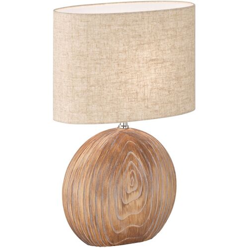FISCHER & HONSEL Retrofit Tischlampe TOBSE 53 cm holzfarbig