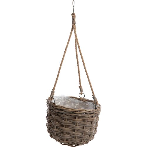Pflanztopf Rattan Durchmesser 35 cm Grau