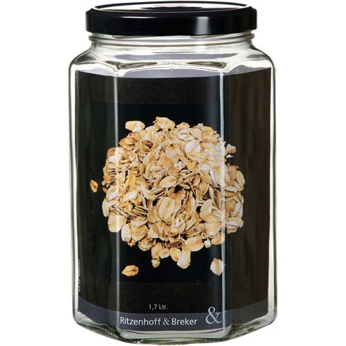 Ritzenhoff & Breker Vorratsglas MARA 1700 ml Glas sechskantig