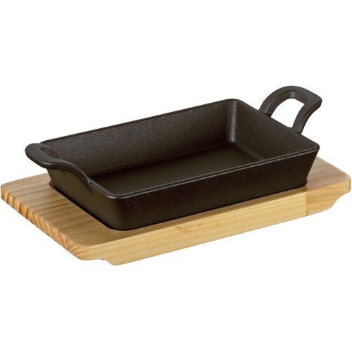 KÜCHENPROFI Servierpfanne BBQ 2-teilig schwarz/ braun