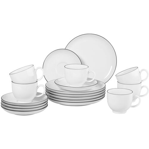 Seltmann Weiden Kaffeeservice 18 teilig LIDO rund Black Line