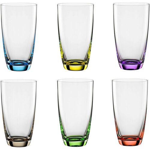 BOHEMIA SELECTION Longdrinkglas VIVA COLORI 6er Set - je 350 ml