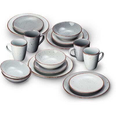ARTE VIVA Kombiservice NATURLOOK 16-teilig dunkelgrau ARTE VIVA Kombiservice NATURLOOK 16-teilig dunkelgrau