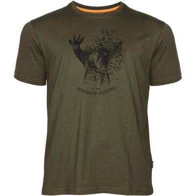 Pinewood Roe Deer T-Shirt Olive 3XL Pinewood Roe Deer T-Shirt Olive 3XL