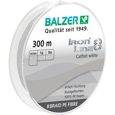 Balzer Iron Line 8 Catfish weiß 300m 0,60mm Balzer Iron Line 8 Catfish weiß 300m 0,60mm