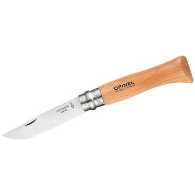 Opinel No 08 Taschenmesser, Buchenholz-Griff, Sandvik 12C27-Stahl, Rostfrei, Virobloc Opinel No 08 Taschenmesser, Buchenholz-Griff, Sandvik 12C27-Stahl, Rostfrei, Virobloc