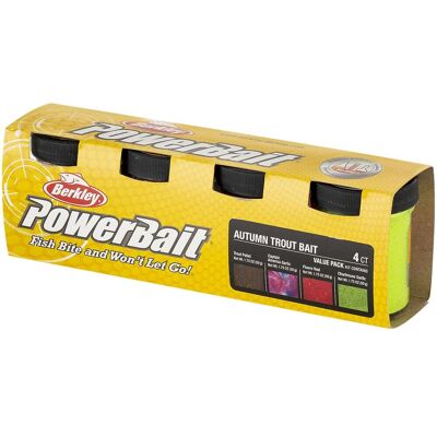 Berkley PowerBait Trout Season Pack Multi 4 x 50g Herbst Berkley PowerBait Trout Season Pack Multi 4 x 50g Herbst