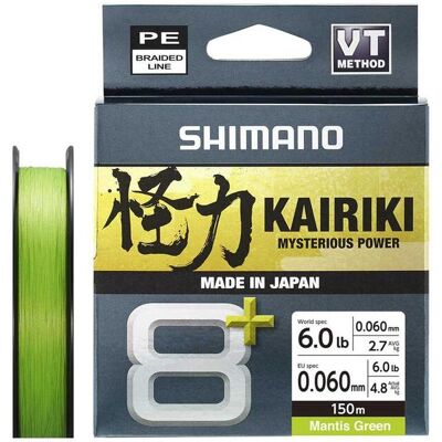Shimano Kairiki 8+ 150m 0.06mm 4.8kg Mantis Green Shimano Kairiki 8+ 150m 0.06mm 4.8kg Mantis Green