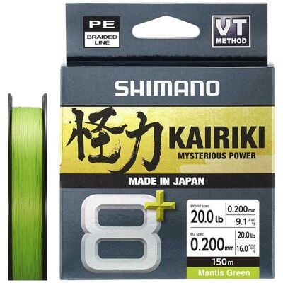 Shimano Kairiki 8+ 150m 0.20mm 16.0kg Mantis Green Shimano Kairiki 8+ 150m 0.20mm 16.0kg Mantis Green