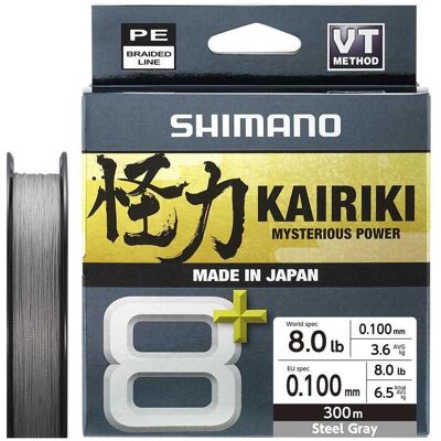 Shimano Kairiki 8+ 300m 0.10mm 6.5kg Grey Shimano Kairiki 8+ 300m 0.10mm 6.5kg Grey