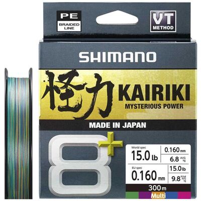 Shimano Kairiki 8+ 300m 0.16mm 9.8kg Multi Color Shimano Kairiki 8+ 300m 0.16mm 9.8kg Multi Color