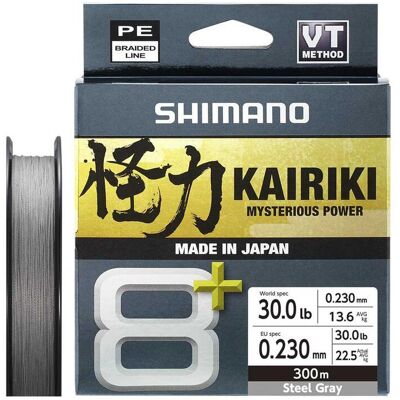 Shimano Kairiki 8+ 300m 0.23mm 22.5kg Grey Shimano Kairiki 8+ 300m 0.23mm 22.5kg Grey