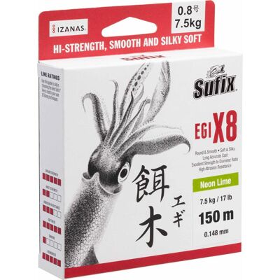 Sufix Sufix Egi X8 150 M Geflechtschnur - Angelgerät Sufix Sufix Egi X8 150 M Geflechtschnur - Angelgerät