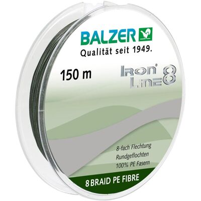 Balzer Iron Line 8 grün 150m 0,12mm Balzer Iron Line 8 grün 150m 0,12mm