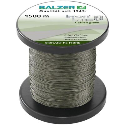 Balzer Iron Line 8 Catfish grün 1500m 0,60mm Balzer Iron Line 8 Catfish grün 1500m 0,60mm
