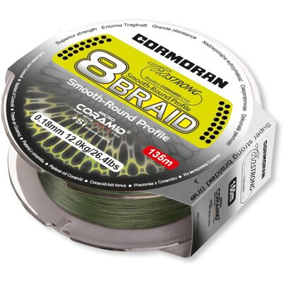 Cormoran Corastrong 8-Braid grün 0.12mm 1200m Cormoran Corastrong 8-Braid grün 0.12mm 1200m