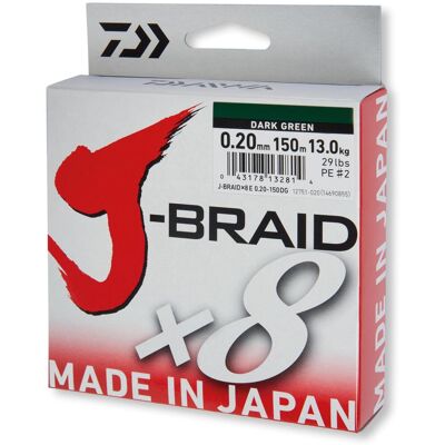 Daiwa J-Braid X8 - 0,42mm 46,5kg 300m - Angelschnur Daiwa J-Braid X8 - 0,42mm 46,5kg 300m - Angelschnur