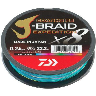 Daiwa J Braid Expedition X8E - Mehrfarbige Angelschnur Daiwa J Braid Expedition X8E - Mehrfarbige Angelschnur