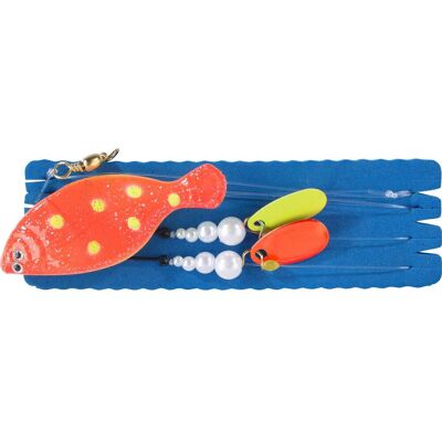 Balzer Inliner Plattfisch-Blinker, 80g, UV-Orange-Gelb Balzer Inliner Plattfisch-Blinker, 80g, UV-Orange-Gelb