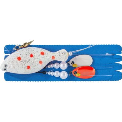 Balzer Inliner Plattfisch-Blinker, 80g, Louminous-Weiss-Orange Balzer Inliner Plattfisch-Blinker, 80g, Louminous-Weiss-Orange