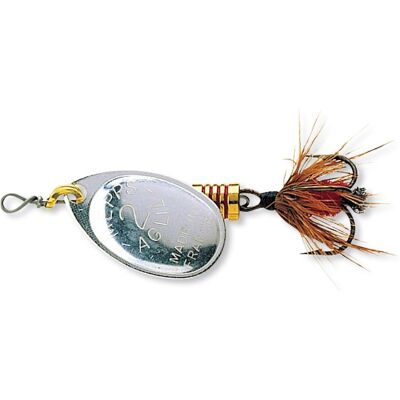 Mepps Aglia mit Fliege silber Gr.0 Mepps Aglia mit Fliege silber Gr.0