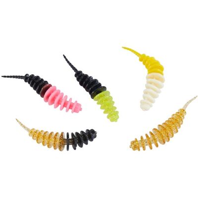 Balzer Trout Collector Forellenwürmer Mix 1 Süßer Käse 7cm Balzer Trout Collector Forellenwürmer Mix 1 Süßer Käse 7cm