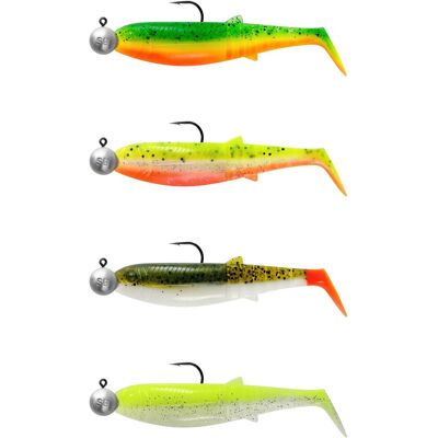 Savage Gear - Cannibal Shad RTF 10cm - Darkwater mix - 4-pack - Kaitsche Savage Gear - Cannibal Shad RTF 10cm - Darkwater mix - 4-pack - Kaitsche