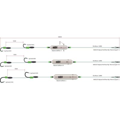 Madcat M Verstellbares Flussfischerei-Rig Wurm und Tintenfisch Madcat M Verstellbares Flussfischerei-Rig Wurm und Tintenfisch