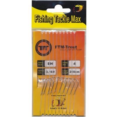 TFT Haken geb. Teig 6/0,16 250cm Inh.10 Stk. TFT Haken geb. Teig 6/0,16 250cm Inh.10 Stk.