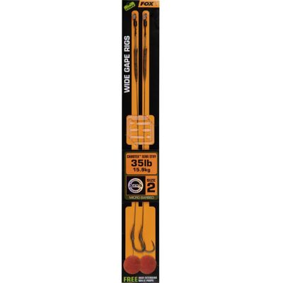 Fox Edges Wide Gape 2 35Lb Camotex Semi Stiff X 2 Fox Edges Wide Gape 2 35Lb Camotex Semi Stiff X 2