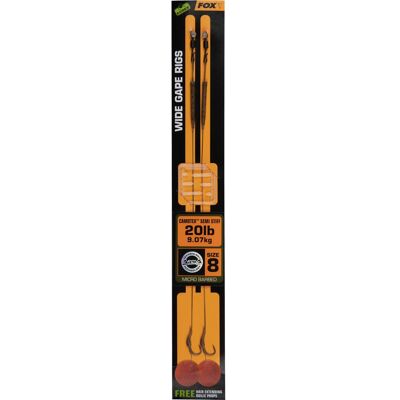 Fox Edges Wide Gape 8 20Lb Camotex Semi Stiff X 2 Fox Edges Wide Gape 8 20Lb Camotex Semi Stiff X 2