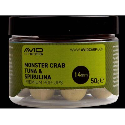 Avid Carp Avid Monster Crab-Tuna & Spirulina Pop-Ups 14mm 50g Avid Carp Avid Monster Crab-Tuna & Spirulina Pop-Ups 14mm 50g