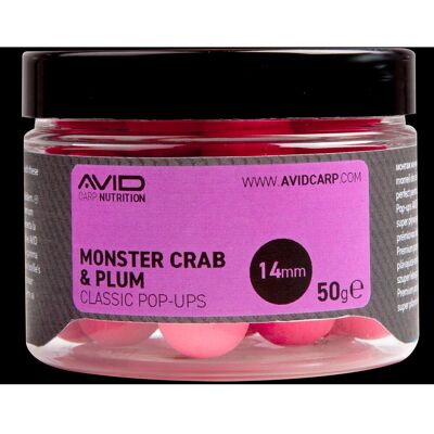 Avid Carp Avid Monster Crab & Plum Pop-Ups 14mm 50g Avid Carp Avid Monster Crab & Plum Pop-Ups 14mm 50g