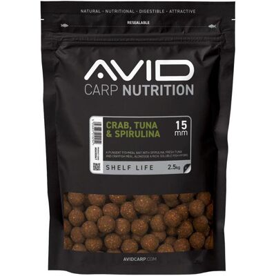 Avid Crab, Tuna & Spirulina Boilies - 15mm (2.5kg) Avid Crab, Tuna & Spirulina Boilies - 15mm (2.5kg)