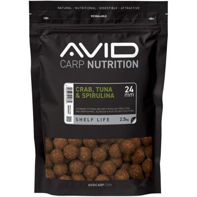 Avid Crab, Tuna & Spirulina Boilies - 24mm (2.5kg) Avid Crab, Tuna & Spirulina Boilies - 24mm (2.5kg)