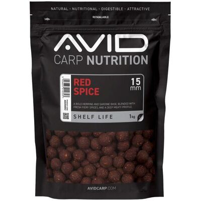 Avid Red Spice Boilies - 15mm (1kg) Avid Red Spice Boilies - 15mm (1kg)