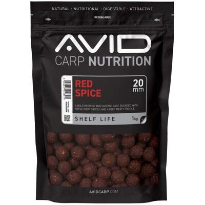 Avid Red Spice Boilies - 20mm (1kg) Avid Red Spice Boilies - 20mm (1kg)