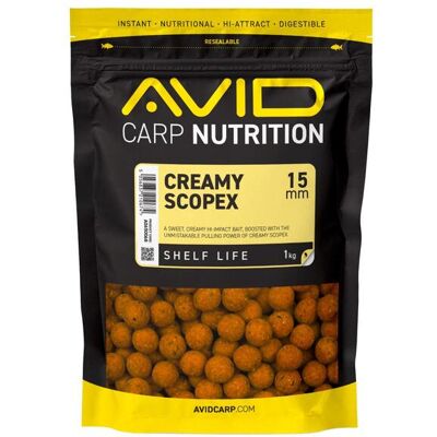 Avid Creamy Scopex Boilies - 15mm (1kg) Avid Creamy Scopex Boilies - 15mm (1kg)