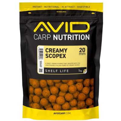 Avid Creamy Scopex Boilies - 20mm (1kg) Avid Creamy Scopex Boilies - 20mm (1kg)