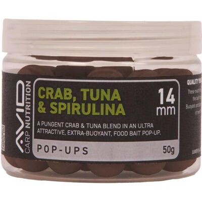 Avid Crab, Tuna & Spirulina Pop-up - 14mm Avid Crab, Tuna & Spirulina Pop-up - 14mm