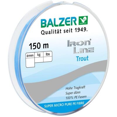 Balzer Ironline Trout 3-fach blau 150m 0,06mm Balzer Ironline Trout 3-fach blau 150m 0,06mm