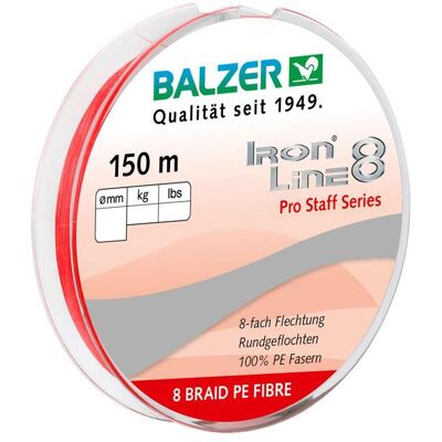 Balzer Ironline Pro Staff 8-fach rot 150m 0,14mm Balzer Ironline Pro Staff 8-fach rot 150m 0,14mm