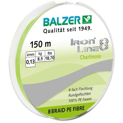 Balzer Iron Line 8 chartreuse 150m 0,10mm Balzer Iron Line 8 chartreuse 150m 0,10mm